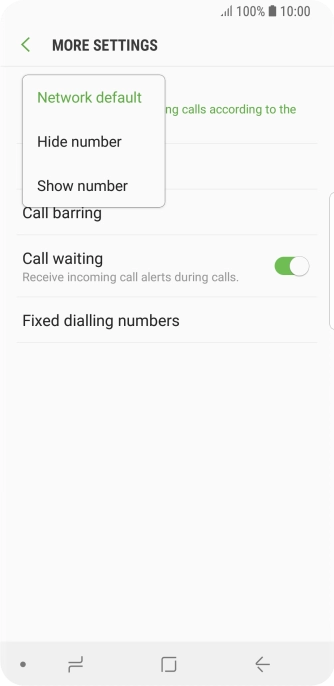 Press Show number to turn on caller identification. Press Show number to turn on caller identification.