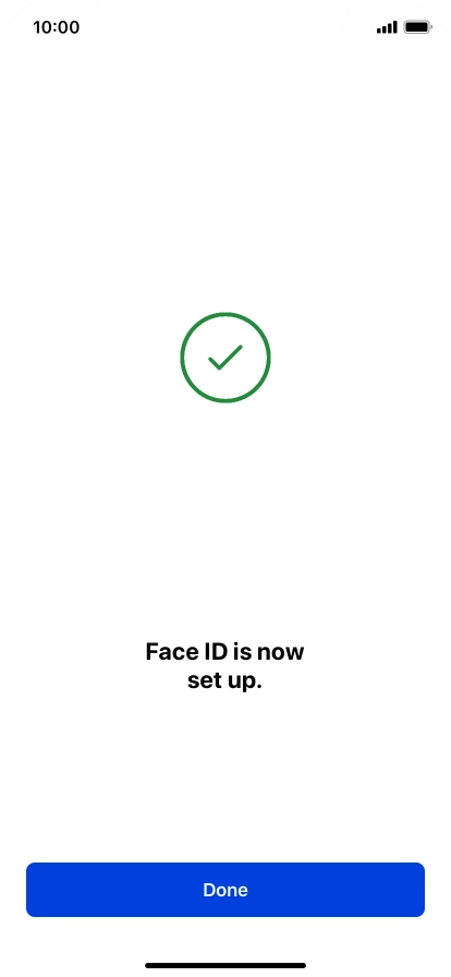 Press Done. If you haven't previously selected a phone lock code, key in a code of your own choice twice.