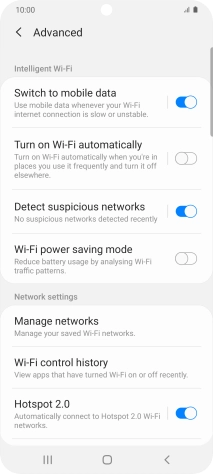 Press the indicator next to 