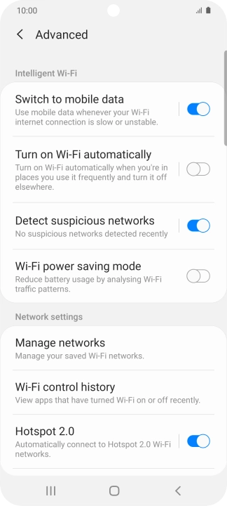 Press the indicator next to 