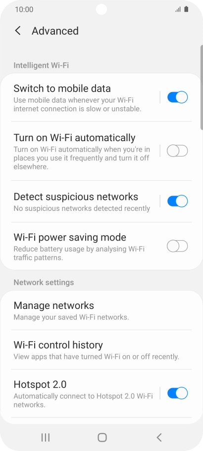 Press the indicator next to 