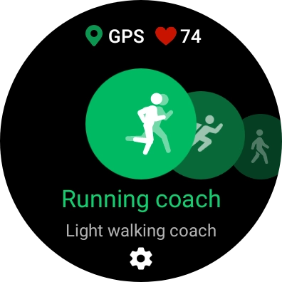 Drag your finger right or left to select the required activity. Drag your finger right or left to select the required activity.