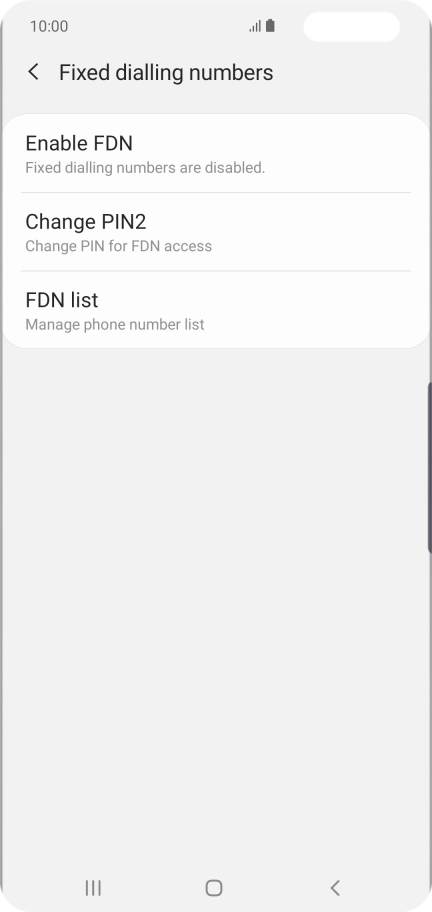 Press Enable FDN.