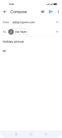 Press the attachment icon.