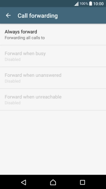 Press the required divert type.