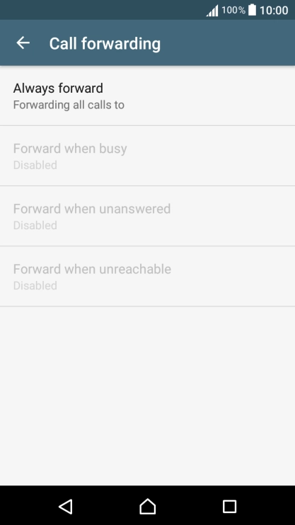 Press the required divert type.