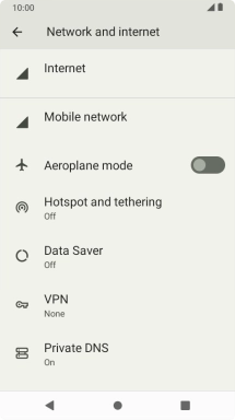 Press Mobile network. Press Mobile network.