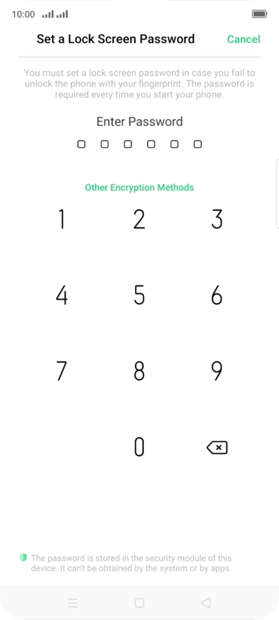 Press Other Encryption Methods. Press Other Encryption Methods.
