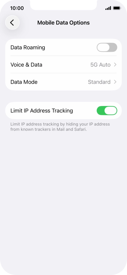 Press Data Mode.
