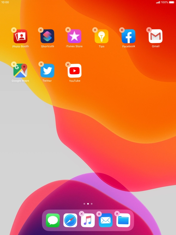 Press the delete icon next to the required app.