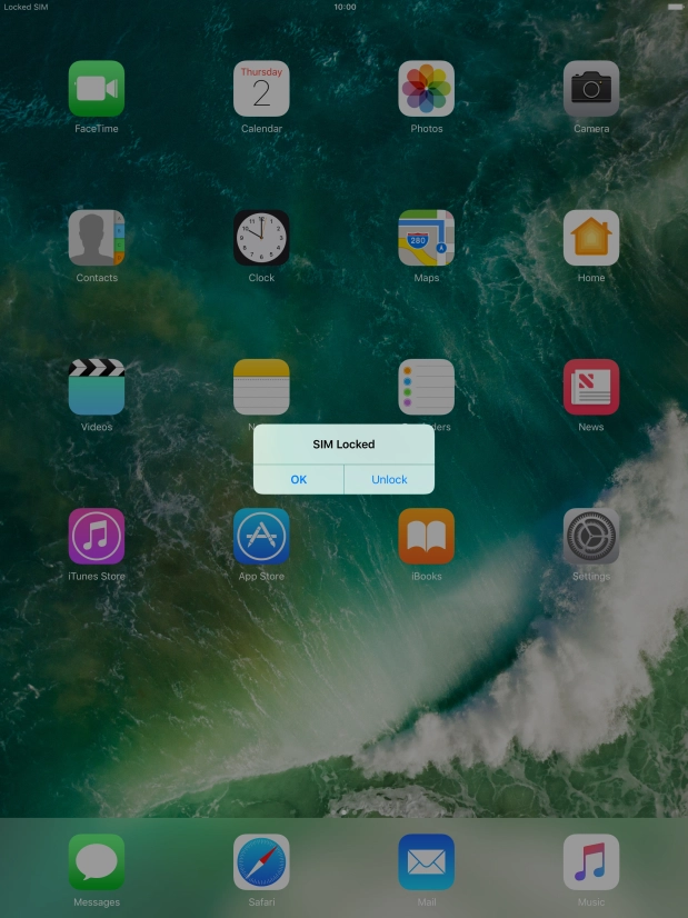 If your SIM is locked, press Unlock. If your SIM is locked, press Unlock.