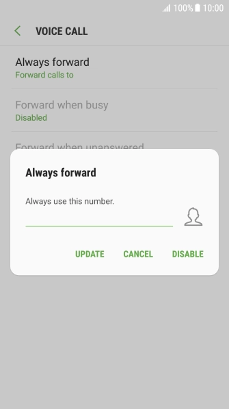 Press DISABLE.