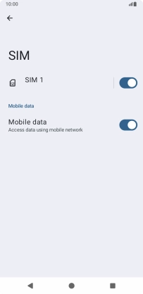 Press the name of the SIM. Press the name of the SIM.