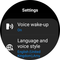 Press Language and voice style. Press Language and voice style.