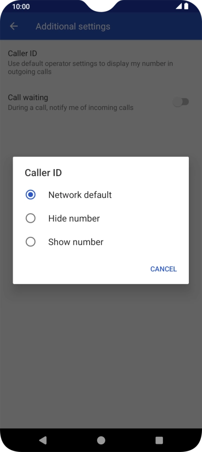Press Show number to turn on caller identification.