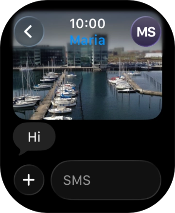 Press SMS. Press SMS.