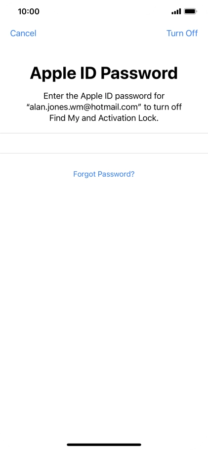 Press Turn Off.