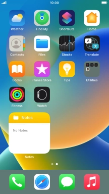 If you're using a Widget Stack: slide up or down on the stack to select the required widget.