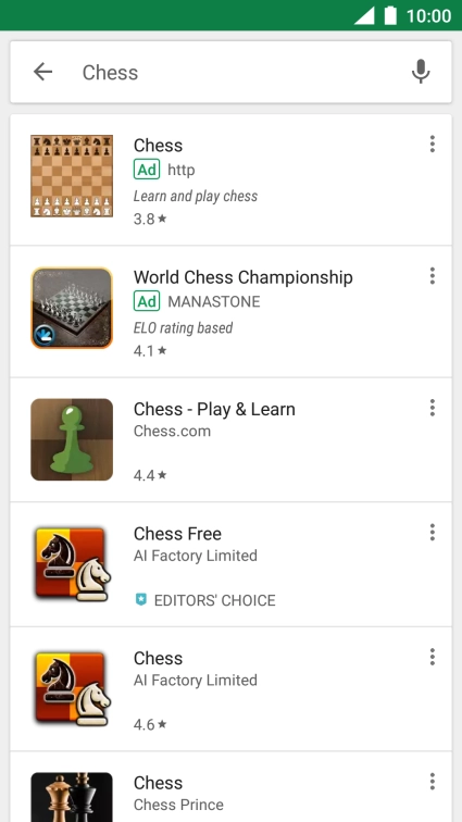 Press the required app.