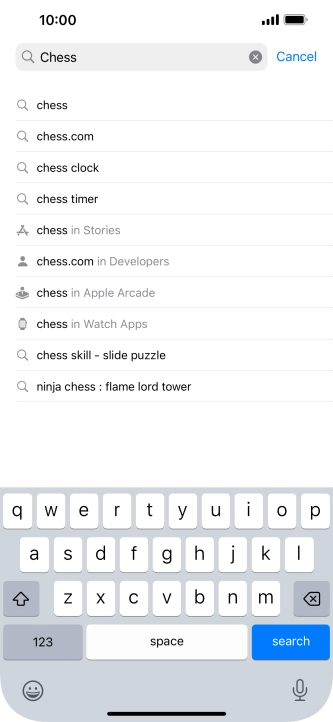 Press search.