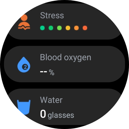 Press Blood oxygen. Press Blood oxygen.