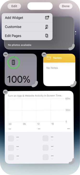 Press Add Widget.