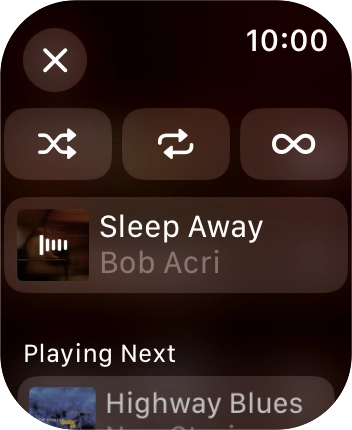 Press the shuffle icon.