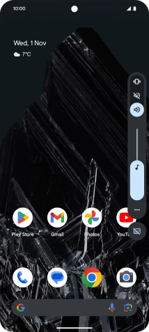 Press the silent mode icon to turn on the function.