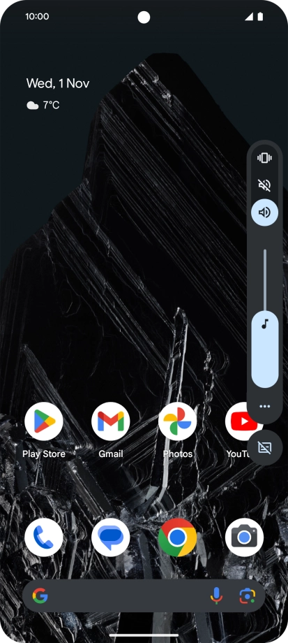 Press the silent mode icon to turn on the function.