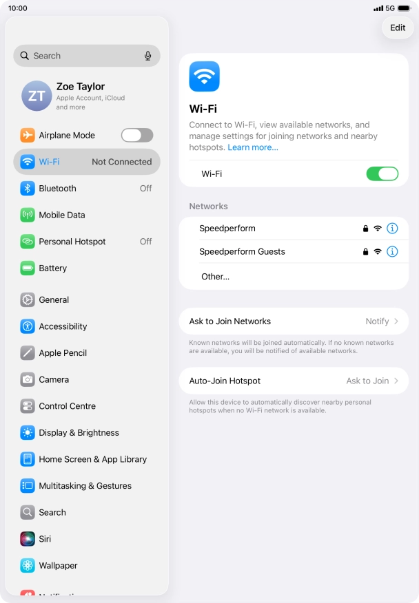 Press the required Wi-Fi network and key in the password for the Wi-Fi network. Press the required Wi-Fi network and key in the password for the Wi-Fi network.