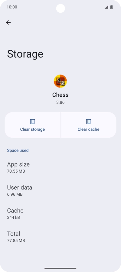 Press Clear cache.
