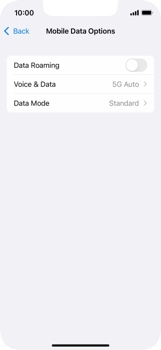 Press Data Mode.