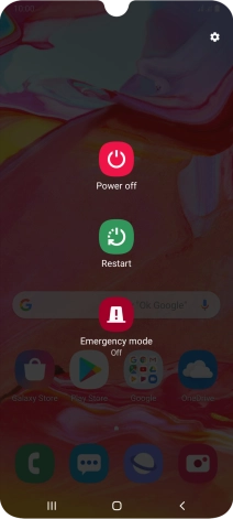 Press Power off. Press Power off.