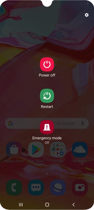 Press Power off. Press Power off.