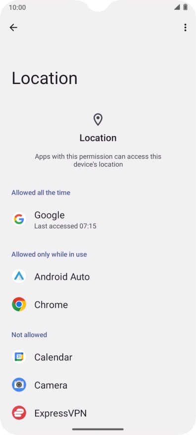 Press the required app. Press the required app.