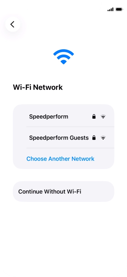 Press the required Wi-Fi network. Press the required Wi-Fi network.