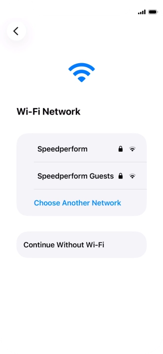 Press the required Wi-Fi network. Press the required Wi-Fi network.