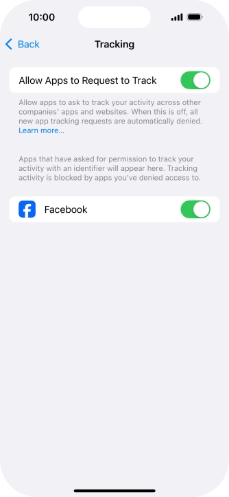 Press the indicator next to 