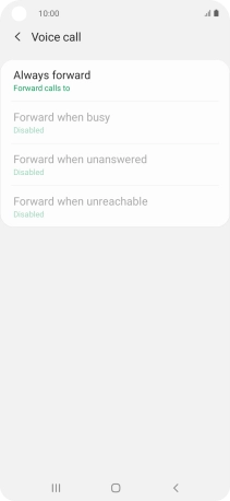 Press the required divert type. Press the required divert type.