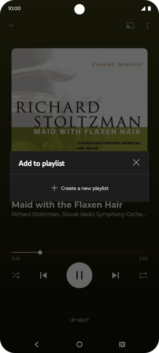 Press Create a new playlist.