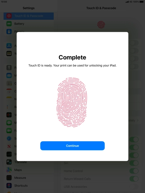 Press Continue. If you haven't previously selected a lock code, key in a code of your own choice twice. Press Continue. If you haven't previously selected a lock code, key in a code of your own choice twice.