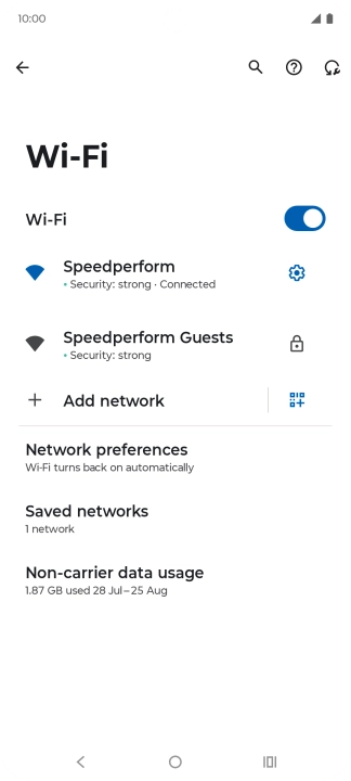 Press the Home key to return to the home screen.