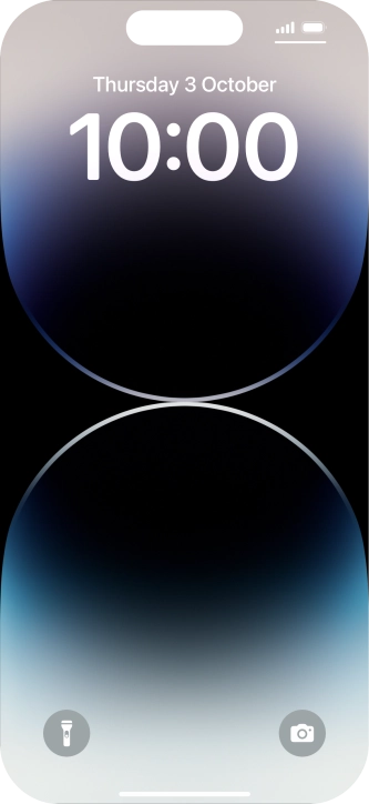 Press and hold anywhere on the lock screen.