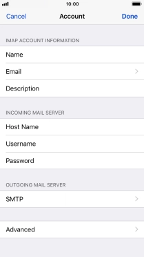 Press SMTP.