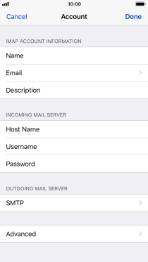 Press SMTP.