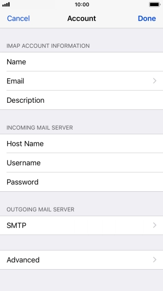 Press SMTP.