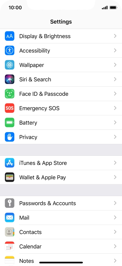 Press iTunes & App Store.