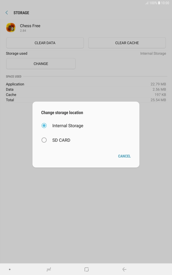 Press the name of the memory card. Press the name of the memory card.