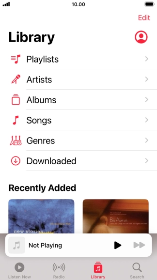 Press Playlists.