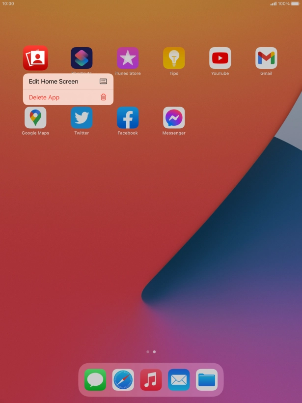 Press Delete App.